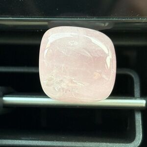 Rose Quartz Polished Stone Car Crystal Vent Charm